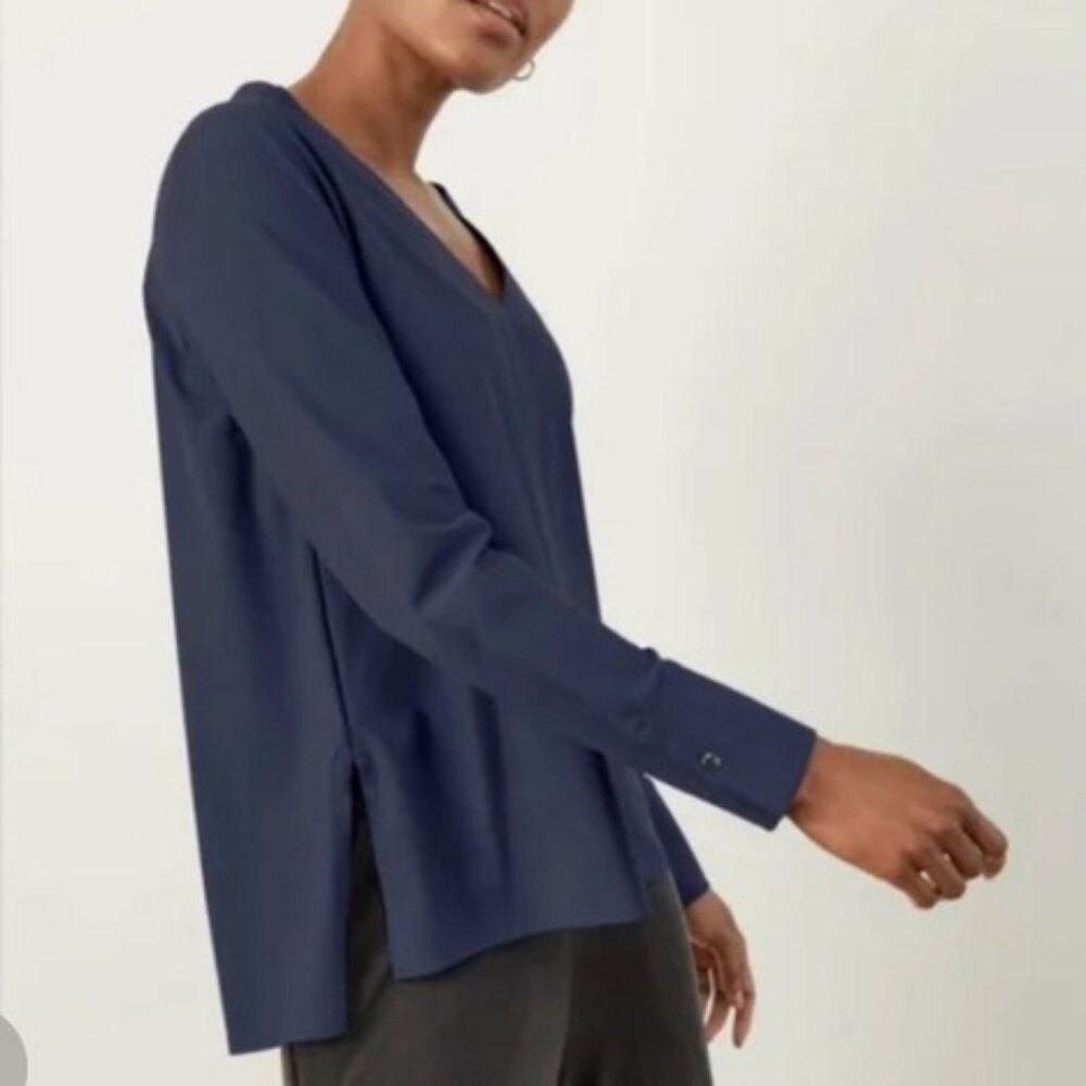 Aday Something Tailored Top - Navy - Size M - Picture 2 of 5